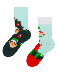 Весели детски чорапи Елфи и подаръци